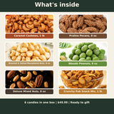 Nut Lover Snack Board Bundle contents laid out