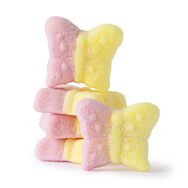 Swedish style sour tutti frutti gummy butterflies