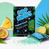 Close-up of tropical punch popping candy crystals