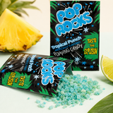 Tropical punch Pop Rocks poured from the packet