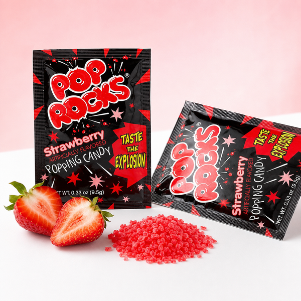 Pop Rocks Strawberry popping candy packets