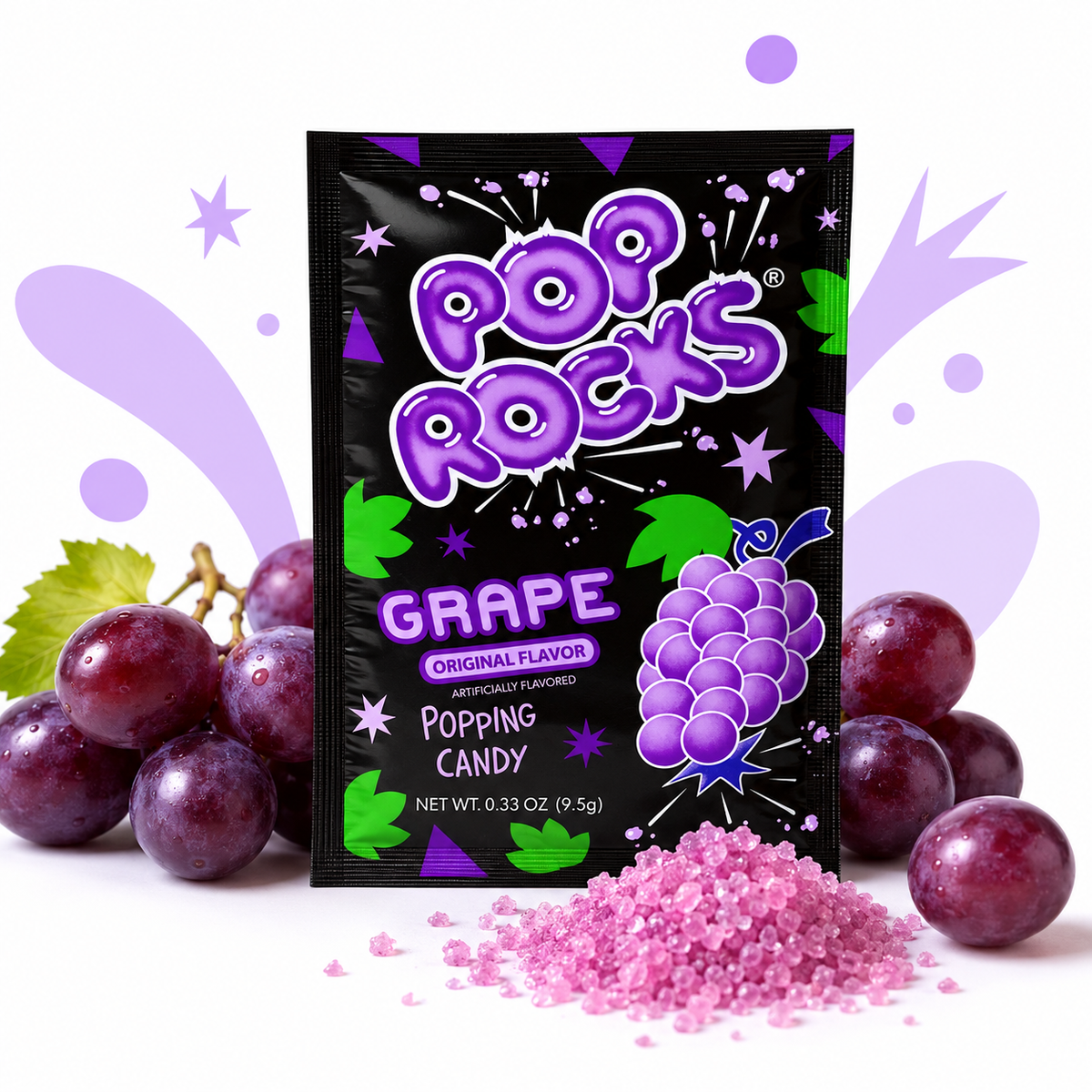 Pop Rocks Grape popping candy packets