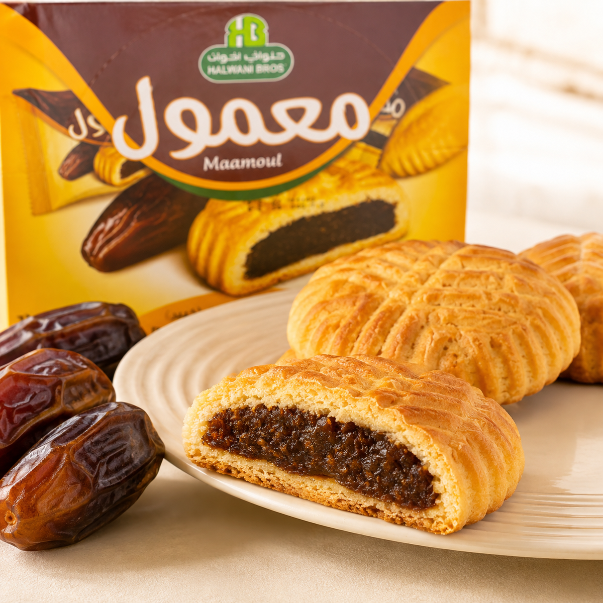 Close-up of a date filled cookie