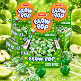 Charms Sour Apple Blow Pop with bubble gum center