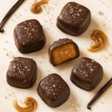 Bag of milk chocolate sea salt caramels sold by weight