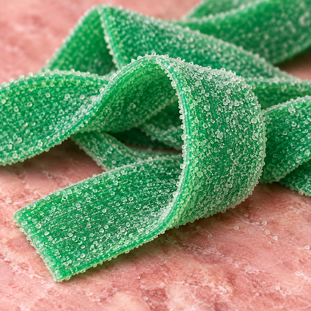 Green Apple Sour Belts sold by the pound at Avaza Candy, green apple sour belt candy