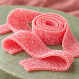 Strawberry Sour Belts sold by the pound at Avaza Candy, strawberry sour belt candy