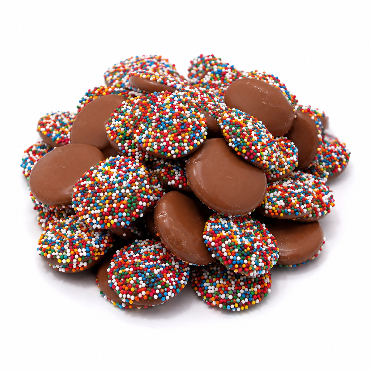 Bag of milk chocolate nonpareils sold by weight