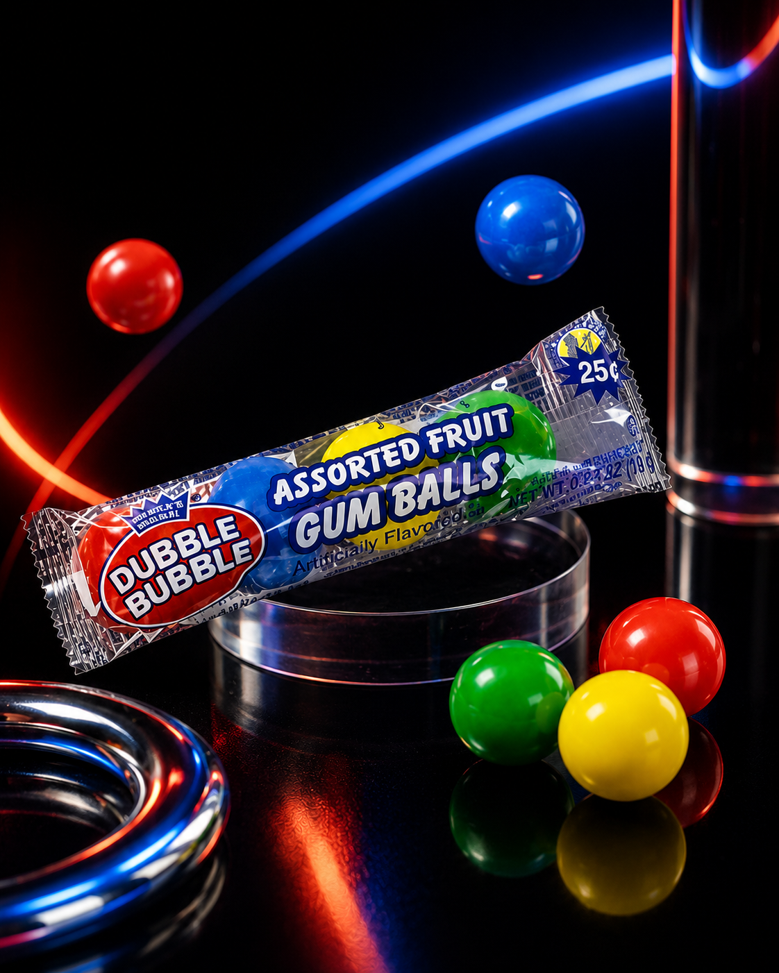 Dubble Bubble Assorted Fruit Flavored Gumballs 36 ct.