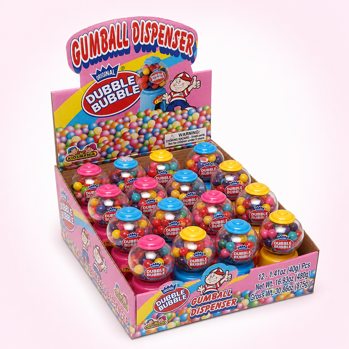 Dubble Bubble Gumball Mini Machine 12 ct.