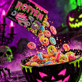 Rotten sour gummies with crunchy candy coating