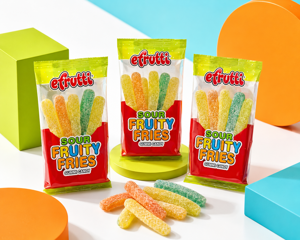 Efrutti Sour Gummy Fruity Fries 48 ct.