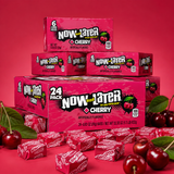 Now and Later Cherry taffy candy bars, 24 count