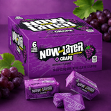 Now and Later Grape taffy candy bars, 24 count