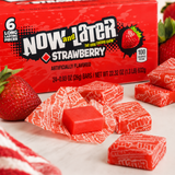 Now and Later Strawberry taffy candy bars, 24 count
