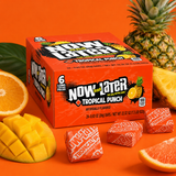 Now and Later Tropical Punch taffy candy bars, 24 count