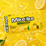 Mike and Ike Sour Lemon chewy fruit candy theater boxes, 24 count