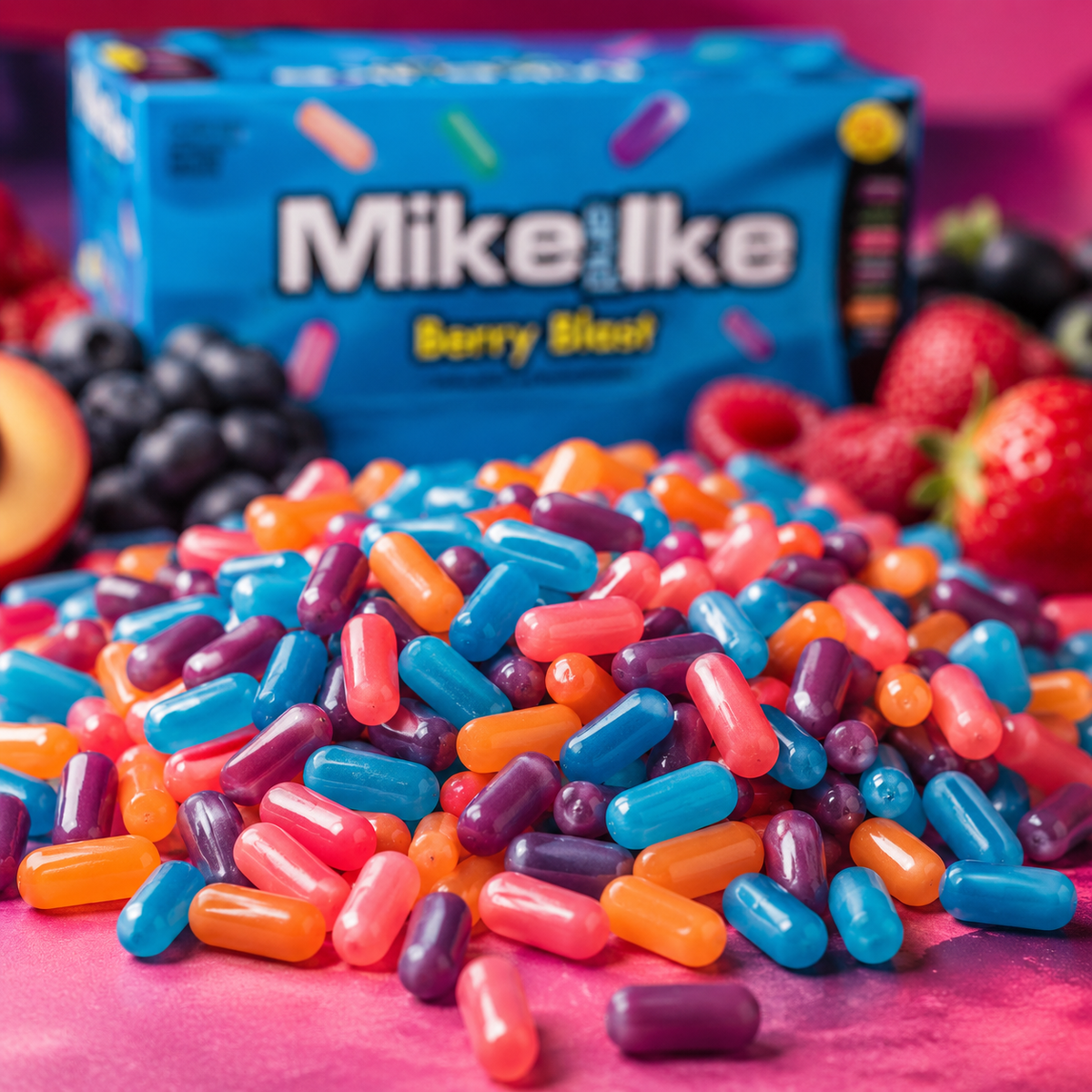 Mike and Ike Berry Blast chewy fruit candy theater boxes, 24 count