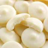 White chocolate melting wafers in bulk bag