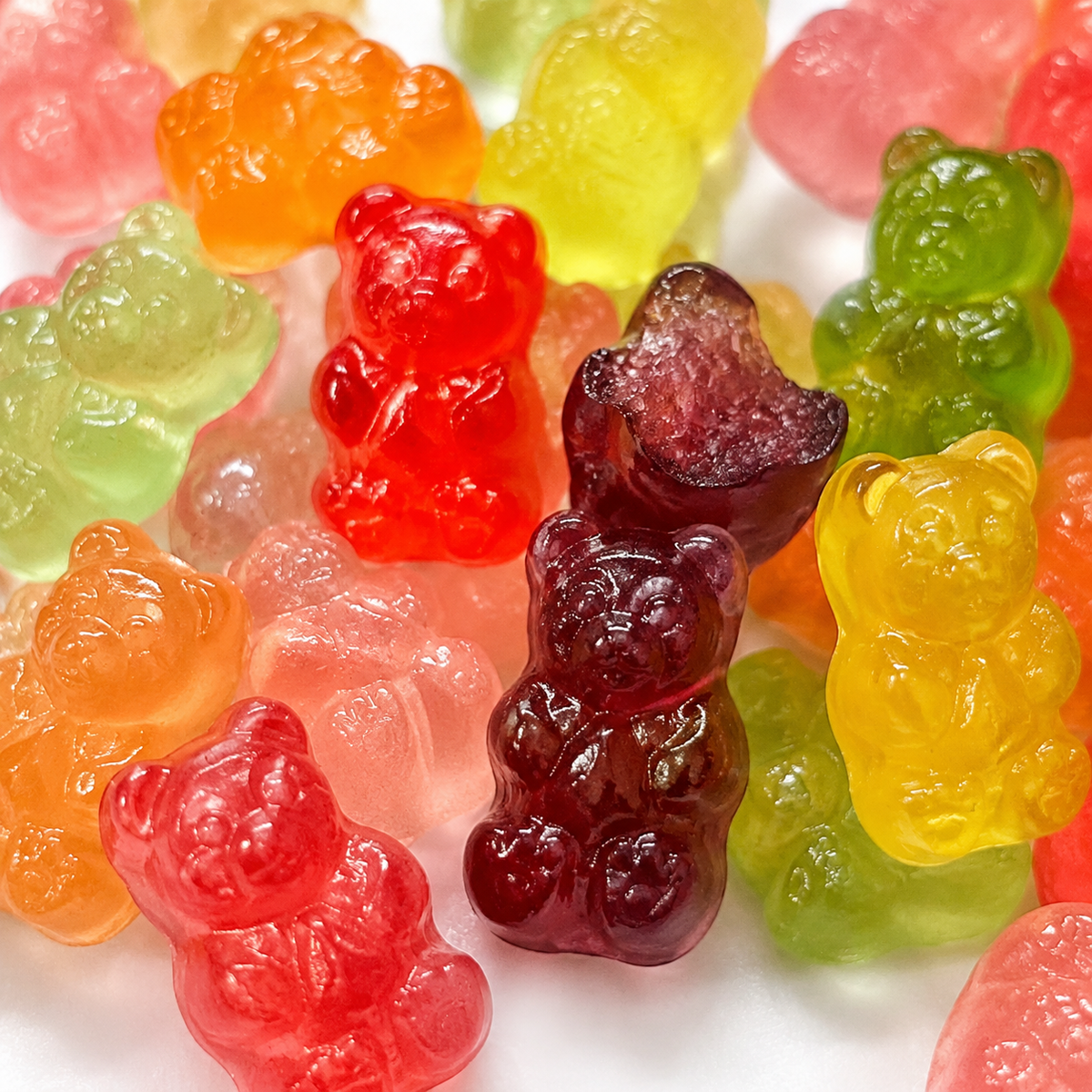 Rainbow 12 flavor gummy bears candy