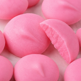 Pink chocolate melting wafers in bulk bag