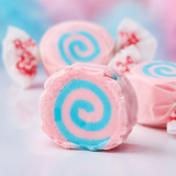 Cotton Candy salt water taffy, individually wrapped pieces