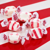 Peppermint salt water taffy, individually wrapped pieces