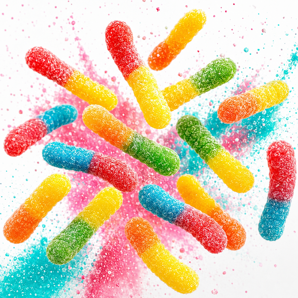 Sour Gummy Worms – Tangy Neon Gummies