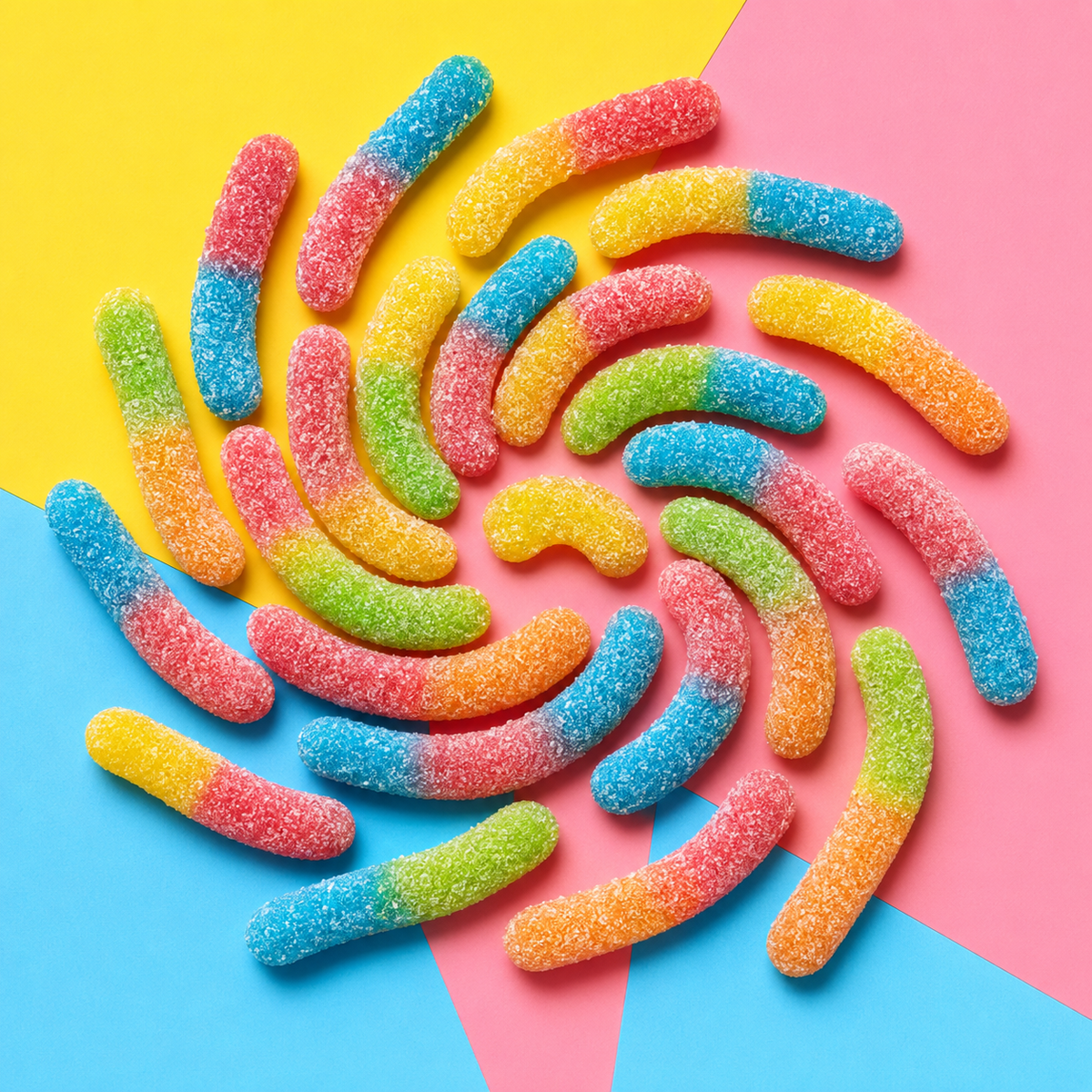 Sour Gummy Worms – Tangy Neon Gummies