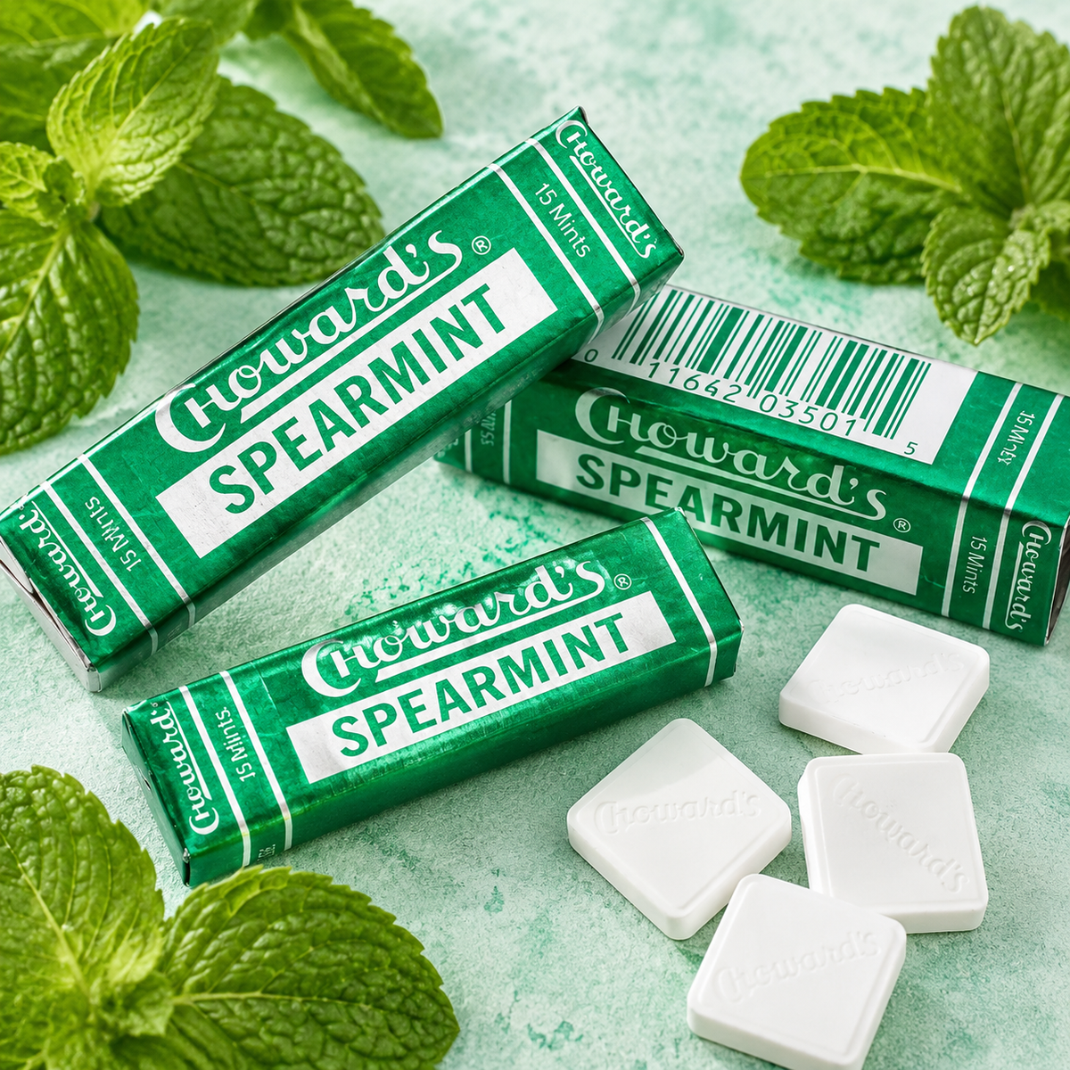 Choward's spearmint mints retro packs, 24 count