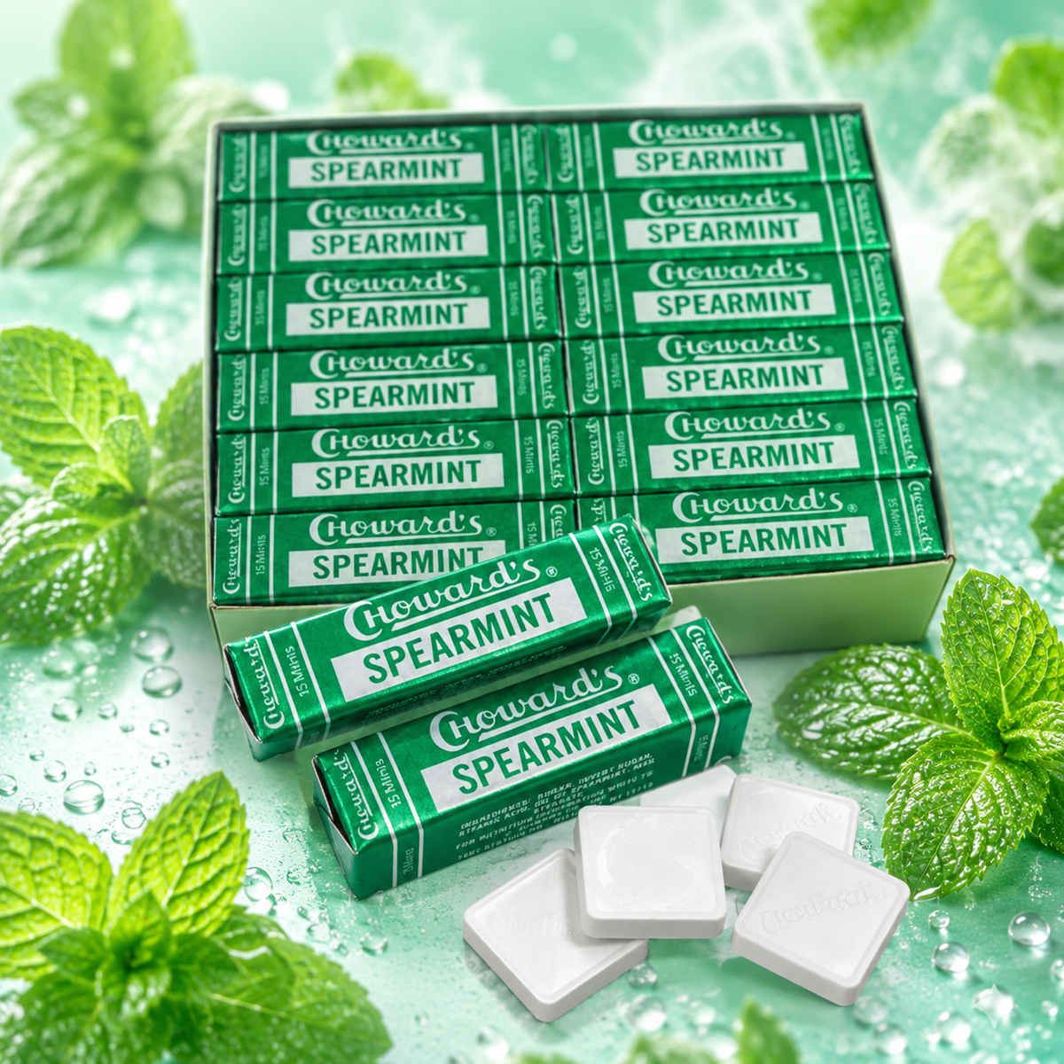 Choward's spearmint mints retro packs, 24 count