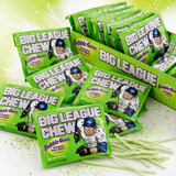 Big League Chew Sour Apple shredded bubble gum pouches, 12 count