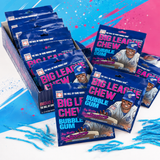 Big League Chew Blue Raspberry shredded bubble gum pouches, 12 count