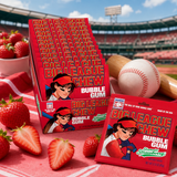 Big League Chew Strawberry shredded bubble gum pouches, 12 count