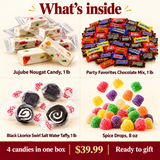 Avaza Candy best sellers sampler bundle contents laid out