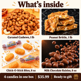 Sweet and Nutty candy bundle contents laid out