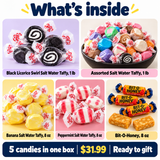 Taffy Shop Sampler contents laid out