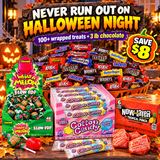 Trick-or-Treat Big Night Bundle with 3 lb chocolate mix, Blow Pops, Dubble Bubble and Now and Later
