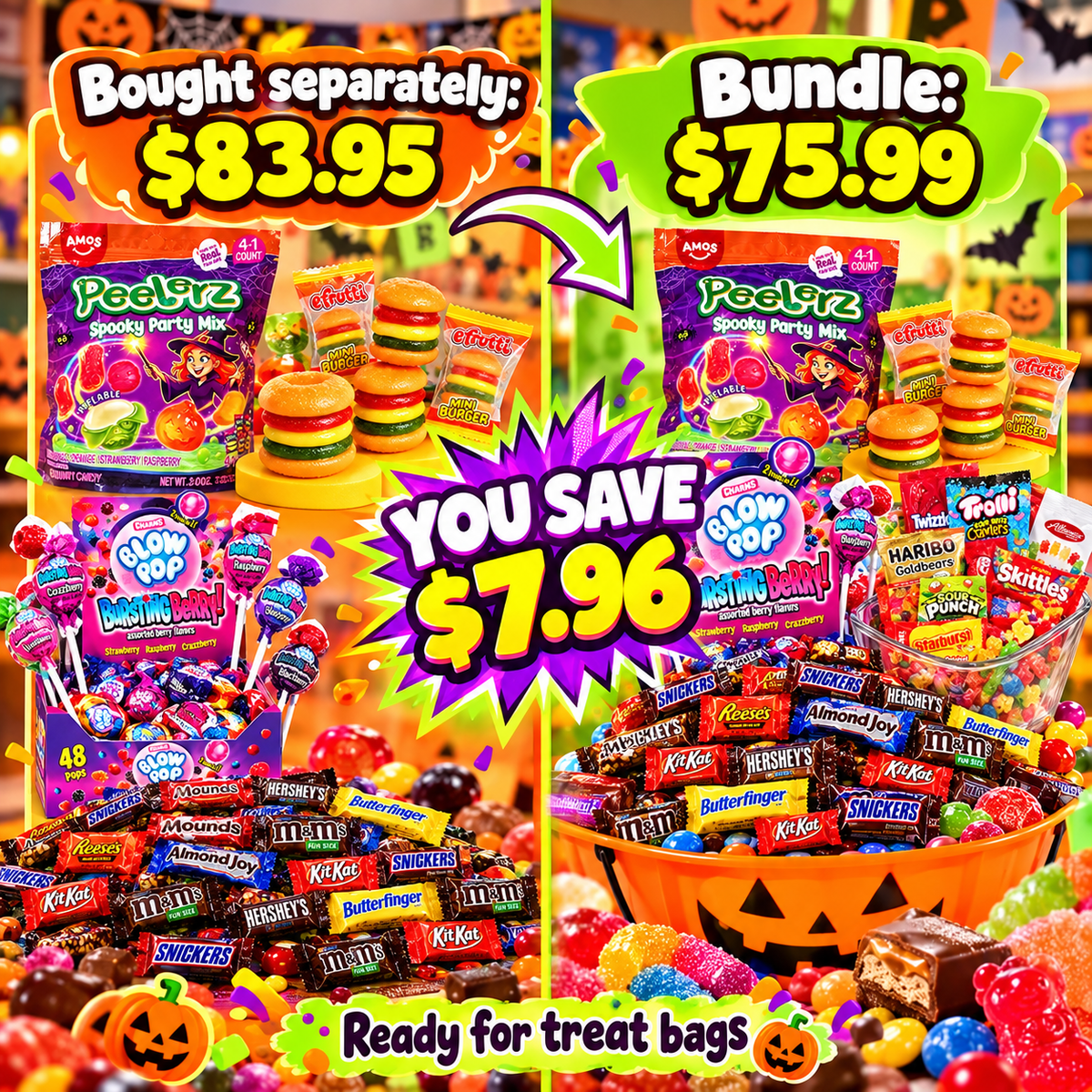 Kids Halloween Party Pack candy bundle box