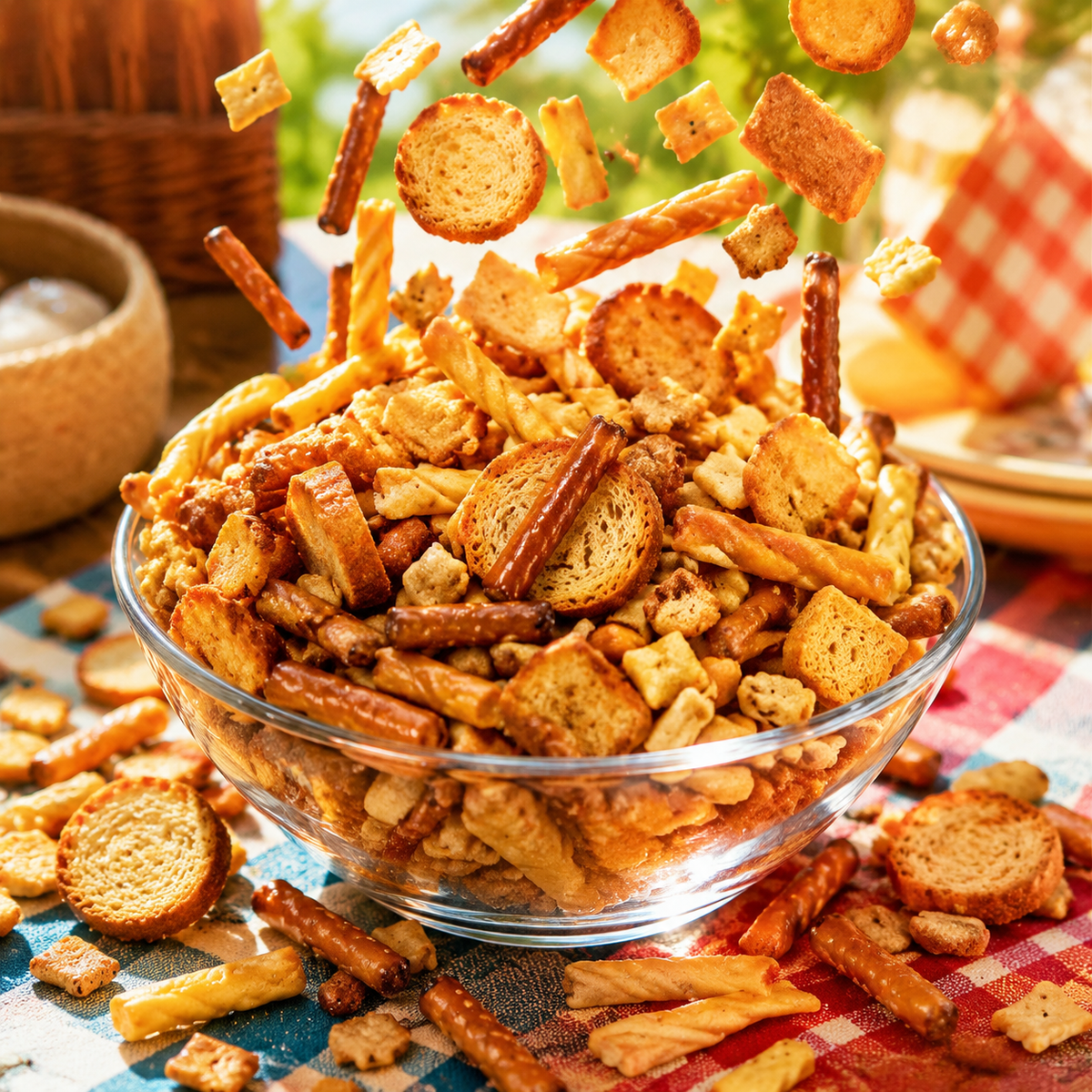Crunchy pub mix party bowl