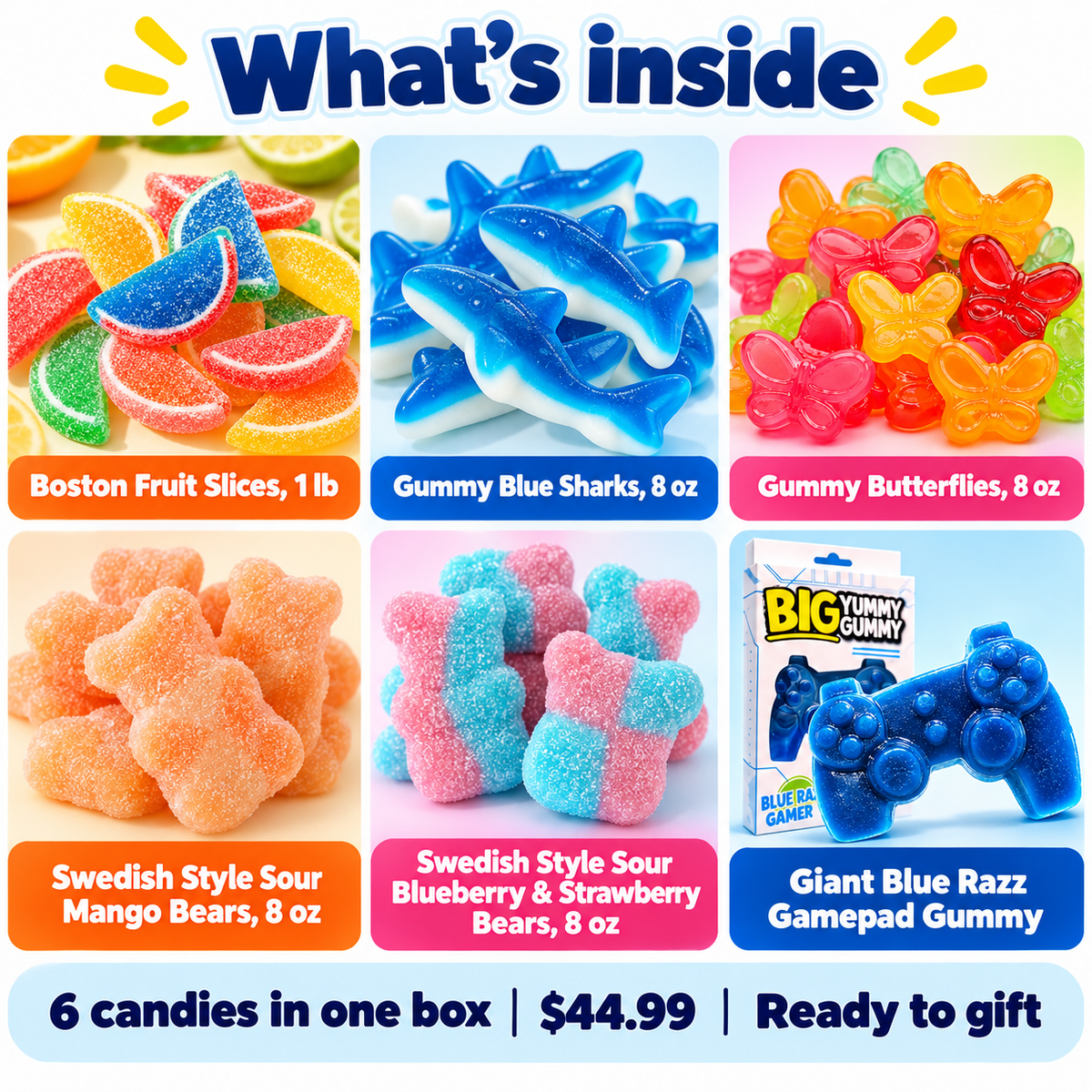 Gummy Lover Bundle contents laid out