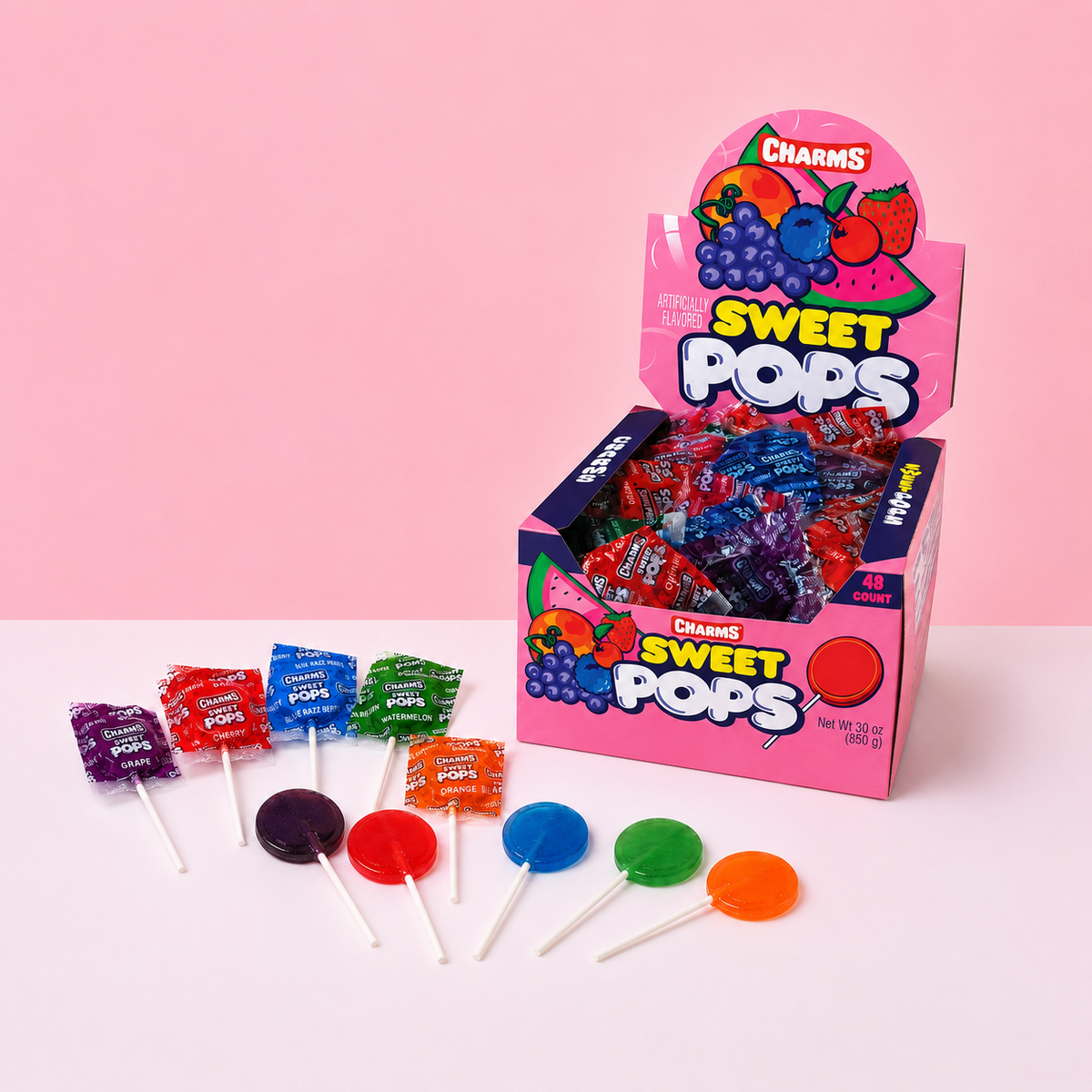 Charms Sweet Flat Pops 100 ct.