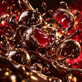 Pile of dark chocolate covered pomegranate pieces