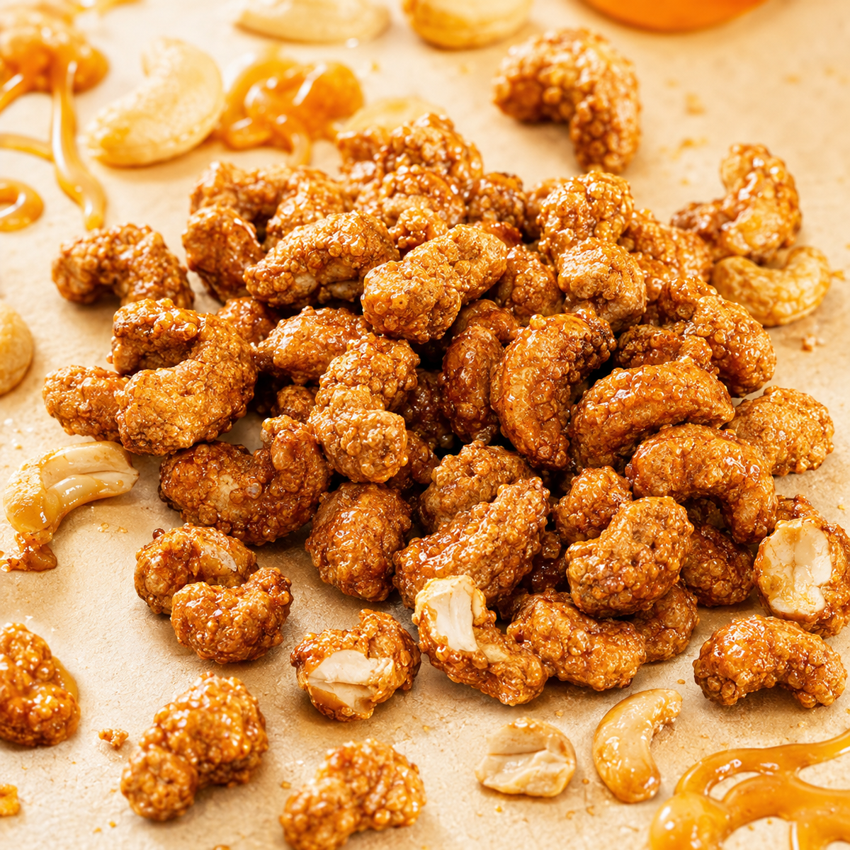 Caramel Cashew – Sweet & Salty Candied Nuts