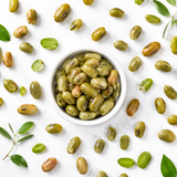 Bag of roasted salted edamame sold by weight