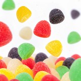 Colorful sugar sanded gum drops candy
