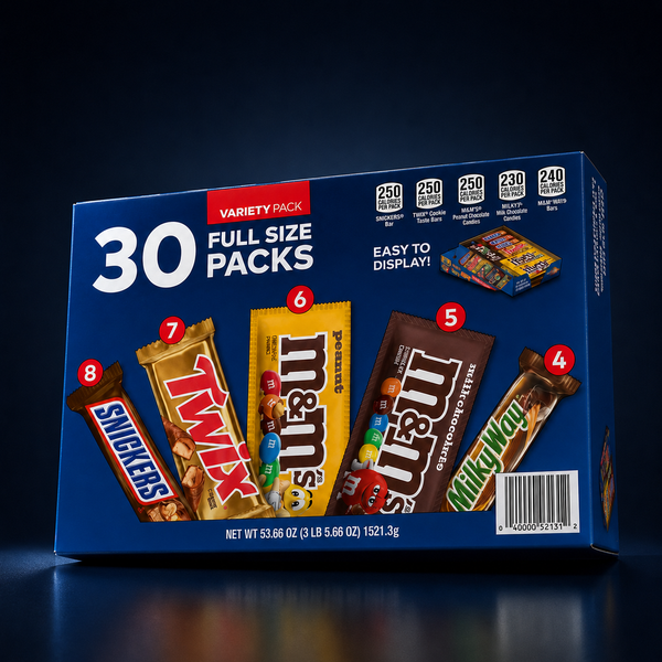 Full Size Chocolate Bar Variety Pack – 30 ct