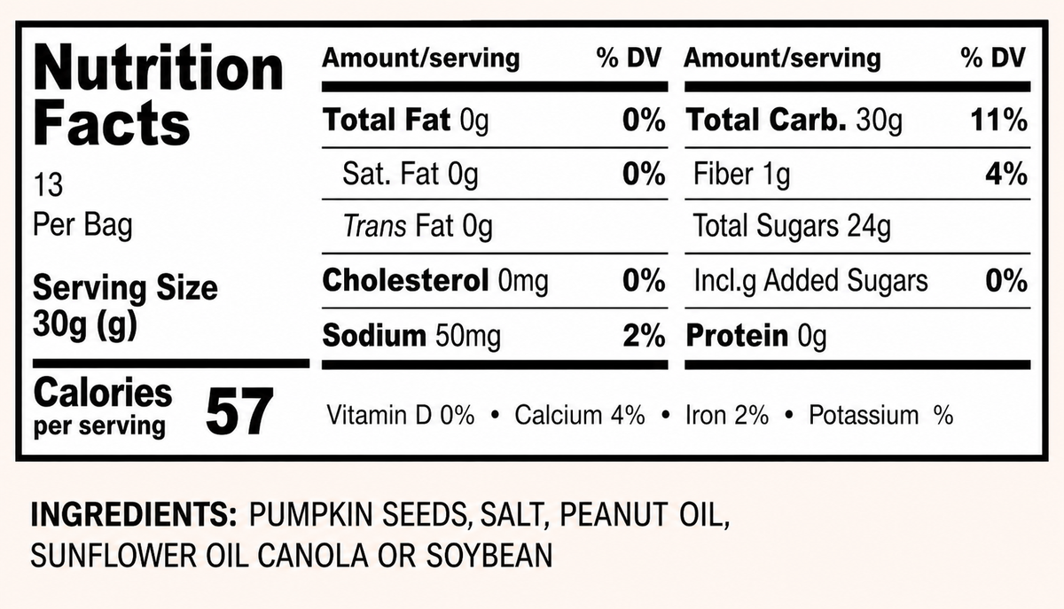Roasted & Salted Pumpkin Seeds (Pepitas)